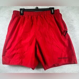 Vtg Polo Sport Ralph Lauren Swim Trunks Mens Large Red Lined Shorts Suit 90s H25
